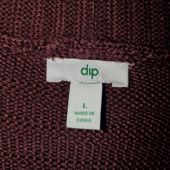 Burgundy Long Cardigan with Pockets - Picture 3 of 4